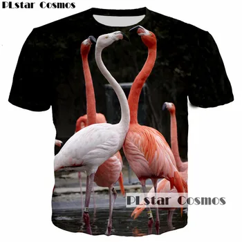 PLstar Vesmíru t-shirt muži n žien krátky rukáv O-krku 3D t shirt homme bežné tees milovníkov letnej t-shirts Flamingo tlačených topy