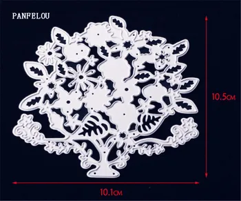 PANFELOU Metal craft Kvety na strome die rezanie zomrie pre Scrapbooking/DIY Vianoce svadba Halloween karty Strane účtu