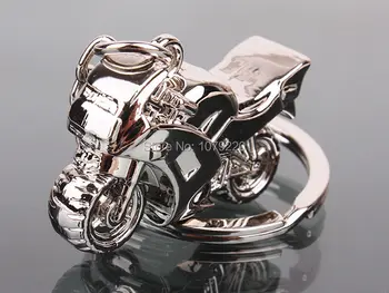 Juan Motocykel Keyring Tvorivé Keychain Leštený Chróm Klasické 3D Módne Šperky Ženy Taška Prívesok GiftFree doprava