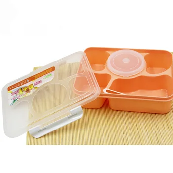 2017 Nové Päť mriežky Plastové Môže Mikrovlnná Lunch Box Muž, Žena, Dieťa Jednoduché Roztomilý Vonkajšie Piknik Školy Prenosné Lunch Box veľkoobchod