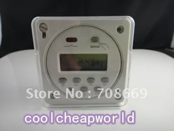 Rainproof AC 220V-240V Digitálny Programovateľný Časovač Switch S proti Poveternostným vplyvom Box