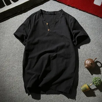 Doprava zadarmo Bielizeň mužov veľká v-neck t shirt Čínsky štýl, fat guy plus veľkosť pánske Bežné krátke sleeve T-shirt 7XL 8XL 9XL 156 cm