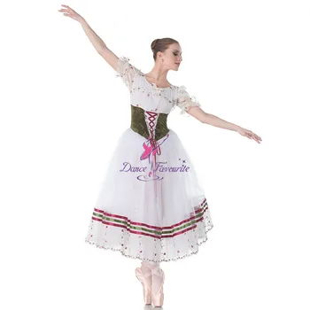 18007 Tanec Fvourite Nové Dlho Romantický Balet Tutu Balerína danec kostým Fáze Výkonu Balet Tutu