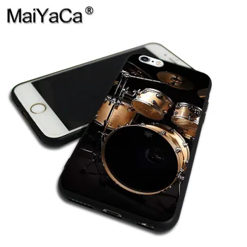 MaiYaCa Luxusný telefón prípade Príslušenstvo Shell kryt Pre iPhone 6 6s Prípade milovník Hudby darček v pohode, bicie, Gitara, Hudba Poznámka
