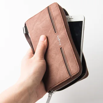 Baellerry 2018 Nové mužov peňaženky plátno kabelku a kabelky pre mužov, luxusné značky zips mužov spojok high-capacit telefón taška