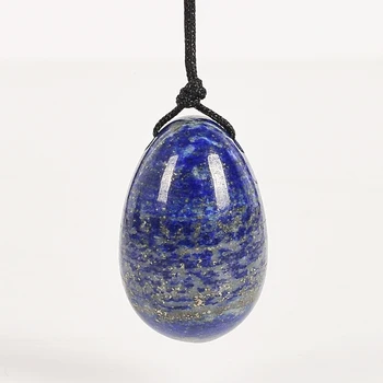 Vŕtané Jade Vajcia Prírodné Lapis Lazuli Yoni Vajcia Crystal Oblasti Pre Kegel Cvičenia Panvového Dna Svaly Vaginálne Ben Wa Loptu
