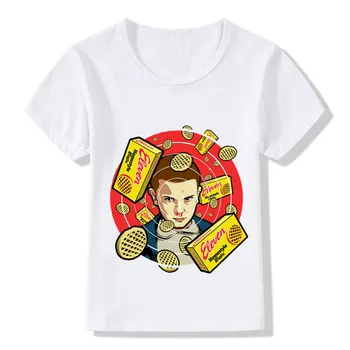 Deti Zvláštnejšie Veci Cartoon Jedenásť Dizajn Funny T-Shirt Deti, Detské Oblečenie Chlapci/Dievčatá v Lete Krátky Rukáv, Topy, Tričká,HKP5064