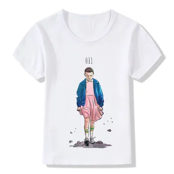 Deti Zvláštnejšie Veci Cartoon Jedenásť Dizajn Funny T-Shirt Deti, Detské Oblečenie Chlapci/Dievčatá v Lete Krátky Rukáv, Topy, Tričká,HKP5064