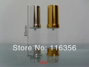 5ML gold/siver airless lotion fľaše alebo vákuum s airless čerpadla