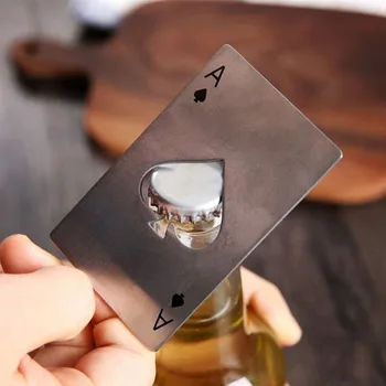 Kreatívne Poker Kartu Pivo Otvárač Osobné Zábavné Nehrdzavejúcej Ocele Kreditnej Karty Otvárač Karty Piky Bar Nástroj