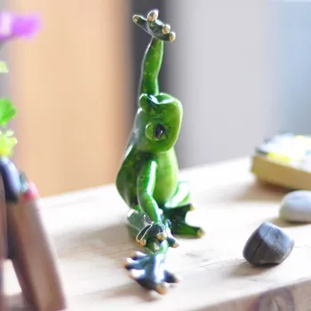 Domov Tvorivé Office Dekorácie živice remesiel jogy série žaba dekorácie priateľov poslať dary