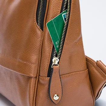 Mäkké originálne kožené dámske taška a batoh na notebook Veľkú Kapacitu lady ramenný pack Jednoduchý Dizajn Cestovné kabelky pre ženy