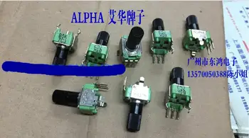 5 ks ALFA Taiwan Aihua značky RK09 typ potenciometer B5k osi čierna dĺžka ramienka 13mm jemné anthocaulus