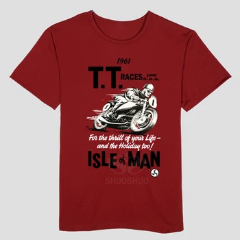 Muži Oblečenie T-Shirt isle of Man TT Ooster 1961 Dospelých O Krk Topy Krátky Rukáv, Bavlna Tričko Najnovšie Mužov Cool Tee Košele