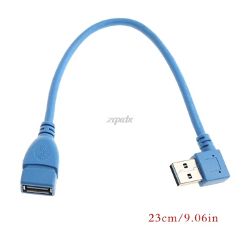 1Pc USB 3.0 Pravý / Ľavý Uhol 90 Stupňov, Predlžovací Kábel Mužov a Žien Adaptér Kábel USB Káble Z07 Kvapka loď