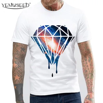 YEMUSEED 2017 Tvorivé Kotvy Tlačených Topy Galaxy Vzor Lumbálna T-shirts MTE34