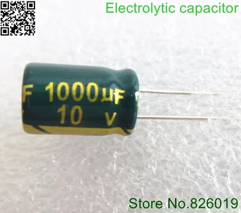 10v 1000uf 8*12 vysoká frekvencia nízka impedancia hliníkové elektrolytický kondenzátor 1000uf 10v