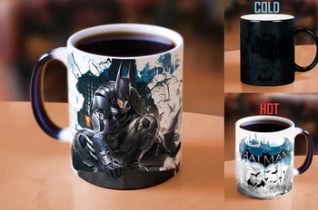 Batman Dark Knight hrnček zmena farby Šálku kávy hrnčeky teplo citlivé hrnček transformácia magický hrnček darček pre vašich priateľov alebo deti