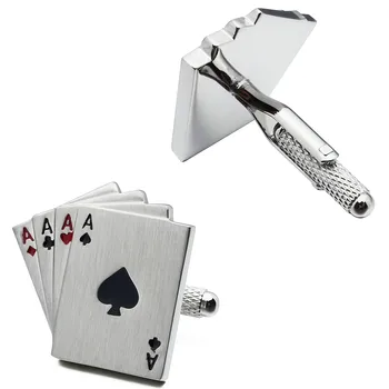 HAWSON Trendy 4A Poker manžetové gombíky pre Mužov Vysokej Kvality Novosti Návrhu Materiálu Meď manžetové Luxusné Značky