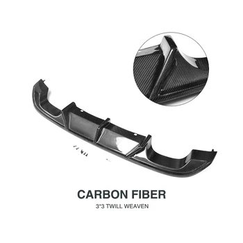 Carbon Fiber Zadný Nárazník Výfukové Výustky Pery stráže doska pre Volkswagen VW GOLF 7 VII MK7 R R-LINE, Hatchback-2017
