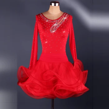 Drahokamu Dospelý/Deti diamond latinské Tanečné Šaty Na Predaj Ballroom Dance Súťaže Šaty Výkon Tanečné Šaty