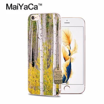 MaiYaCa Breza strom transparentné mäkké tpu telefón príslušenstvo puzdro pre Apple iPhone 8 7 6 6 Plus X 5 5S SE 5C 4 4S Prípadoch