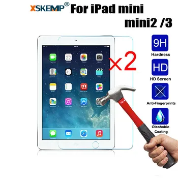 XSKEMP 2ks/Veľa 9H Tvrdeného Skla Pre Apple iPad mini 2 3 7.9 palcový Displej Chránič Pevný Kryt Tablet Reálne Tvrdeného Skla Film
