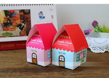 Kreatívne Sweet Candy Box Skladací Darčekovej krabičke S Matným Samoopaľovacie Proces Papier Pre Svadobné 50pcs