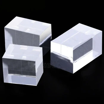 Sada 3 Crystal Clear Plexisklo Blok Akryl Zobraziť Bloku Náhrdelník Šperky Zobraziť Panel