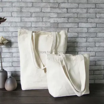Prázdne Plátno nákupní taška pre DIY Maľovanie Bavlna Plátno Ramenní Taška Eko Nákupné Tote propagačné darčekové tašky Strany darček