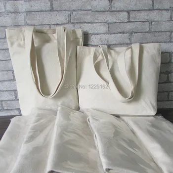 Prázdne Plátno nákupní taška pre DIY Maľovanie Bavlna Plátno Ramenní Taška Eko Nákupné Tote propagačné darčekové tašky Strany darček