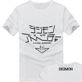 Nové Digimon Dobrodružstvo tri T-shirt Anime digimons Agumon Mužov tričko Bavlnené Letné Voľné ženy Tees topy