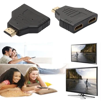 1pc 1080P HDMI Port Mužov a Žien HDMI Splitter Adaptér, Kábel 1, V 2-Out, HDMI Splitter Kábel Extender Converter Adaptéry