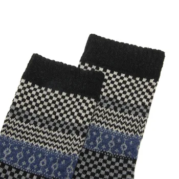 Vintage Mužov Teplé Zimné Hrubé Vlnené Zmesi Mäkké Cashmere Bežné Šaty Ponožky