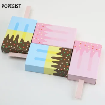 Ice cream tvar darček Cukríky boxy,deti strany,prospech box,Popsicle Candy Skladanie Papiera Box kórejský Karikatúra Šuplíku Roztomilý 50