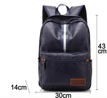 Taška PU kožené módne študenti voľný čas pánske tašky tašky Muž laptop taška