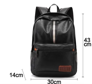 Taška PU kožené módne študenti voľný čas pánske tašky tašky Muž laptop taška