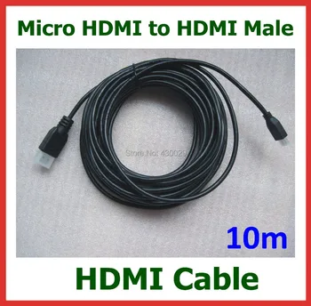 10M Micro HDMI Kábel HDMI Samec Samec V1.4 1080P pre Ethernet 3D HDTV Micro HDMI Kábel