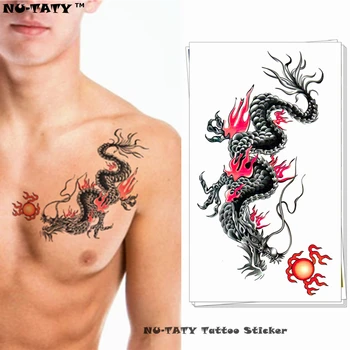 Nu-TATY Spitfire Dragon Dočasné Tetovanie Body Art Flash Tetovanie Nálepky 17*10 cm Nepremokavé Falošné Tetovanie Auto Styling Nálepka na Stenu