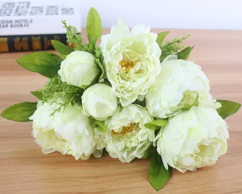 JAROWN 7 Hláv/Veľa Nového.Hodváb / Simulácia / Umelý kvet Pivónia kvetinové kytice pre svadobné tabuľka príslušenstvo domáce dekorácie