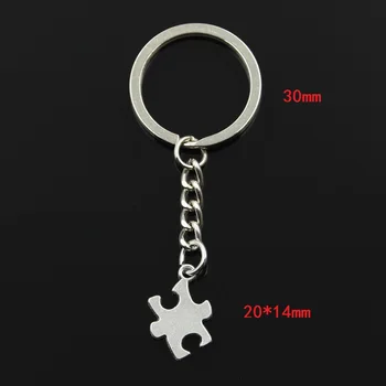 Nové Módne Keychain 20*14 mm skladačka puzzle kus autizmus Prívesky DIY Mužov Šperky Auto Kľúč Reťazca Krúžok Držiak Suvenír Pre Darček