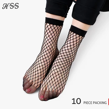HSS Značky 5Pairs/Veľa Black Fashion sietí ponožky Retro oka duté ženy sexy ponožka módne ponožky pre fenku Rýchle dodanie