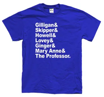 Gilligans Ostrov inšpiroval MENÁ t-tričko krátky rukáv mnohých farbách unisex kiss me väčšej Veľkosti a Farby-A893
