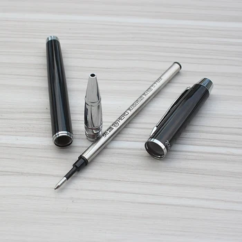 Vysoko Kvalitný Full Metal Čierna guličkové Pero, Luxusné Kancelárie Písať Pero 0.7 mm Darčeky Kancelárske potreby Materiálov Poslať Náplne Pero Taška