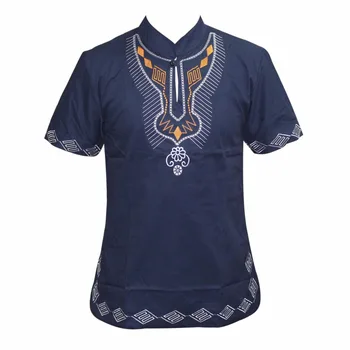 Pán Hunkle Výšivky Letné t-shirt Stand Nect Krátky Rukáv pánske Top Tees Hladké Bežné Tradičné Africké Dashiki Tričko