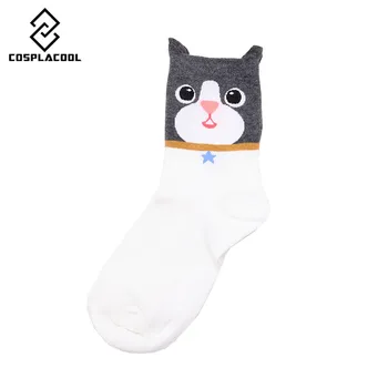 [COSPLACOOL]Kreslených mačka uši dámske ponožky absorbovať pot deodorization calcetines krásne ponožky Meias nové módne ponožky ženy