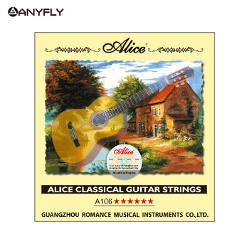 Alice A106-H Klasickú Gitaru Triedy Guitarra Reťazce Nastaviť Pevný Napätie Nylon Core Silver Plated Medi Rany