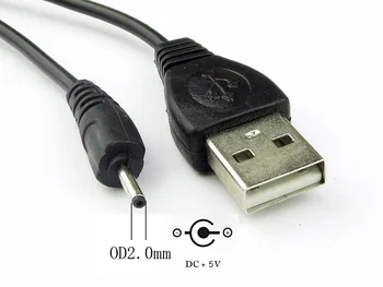 Kábla 80 cm, USB Port DC 2.0 2.5 3.5 4.0 5.5 mm 5V DC Barel Konektor Napájania Konektor pre Kábel Čierny Pre LED Svietidlo Alebo Iné Zariadenie