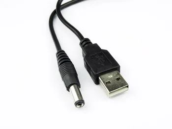 Kábla 80 cm, USB Port DC 2.0 2.5 3.5 4.0 5.5 mm 5V DC Barel Konektor Napájania Konektor pre Kábel Čierny Pre LED Svietidlo Alebo Iné Zariadenie
