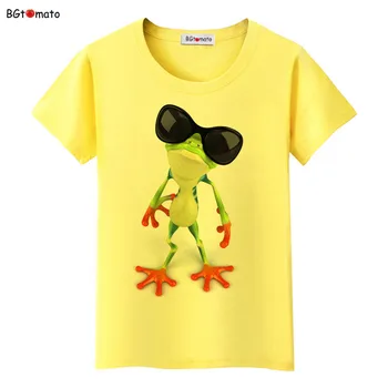 BGtomato Žaba chlap 3D T shirt ženy Veľké značky kvalitné košele Štyroch farbách Krátky rukáv o-krku chladné letné topy
